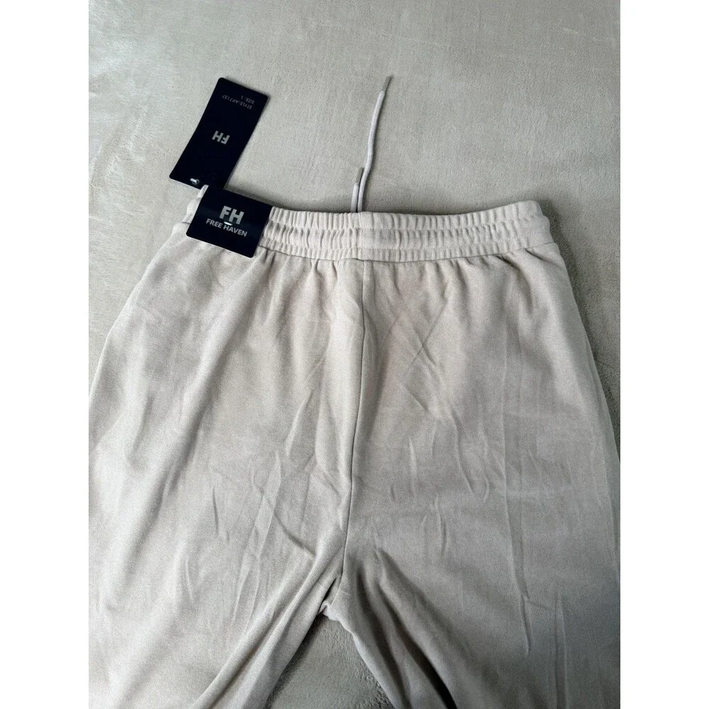 Free Haven Women’s Pull On Straight Leg Beige Pants Size L